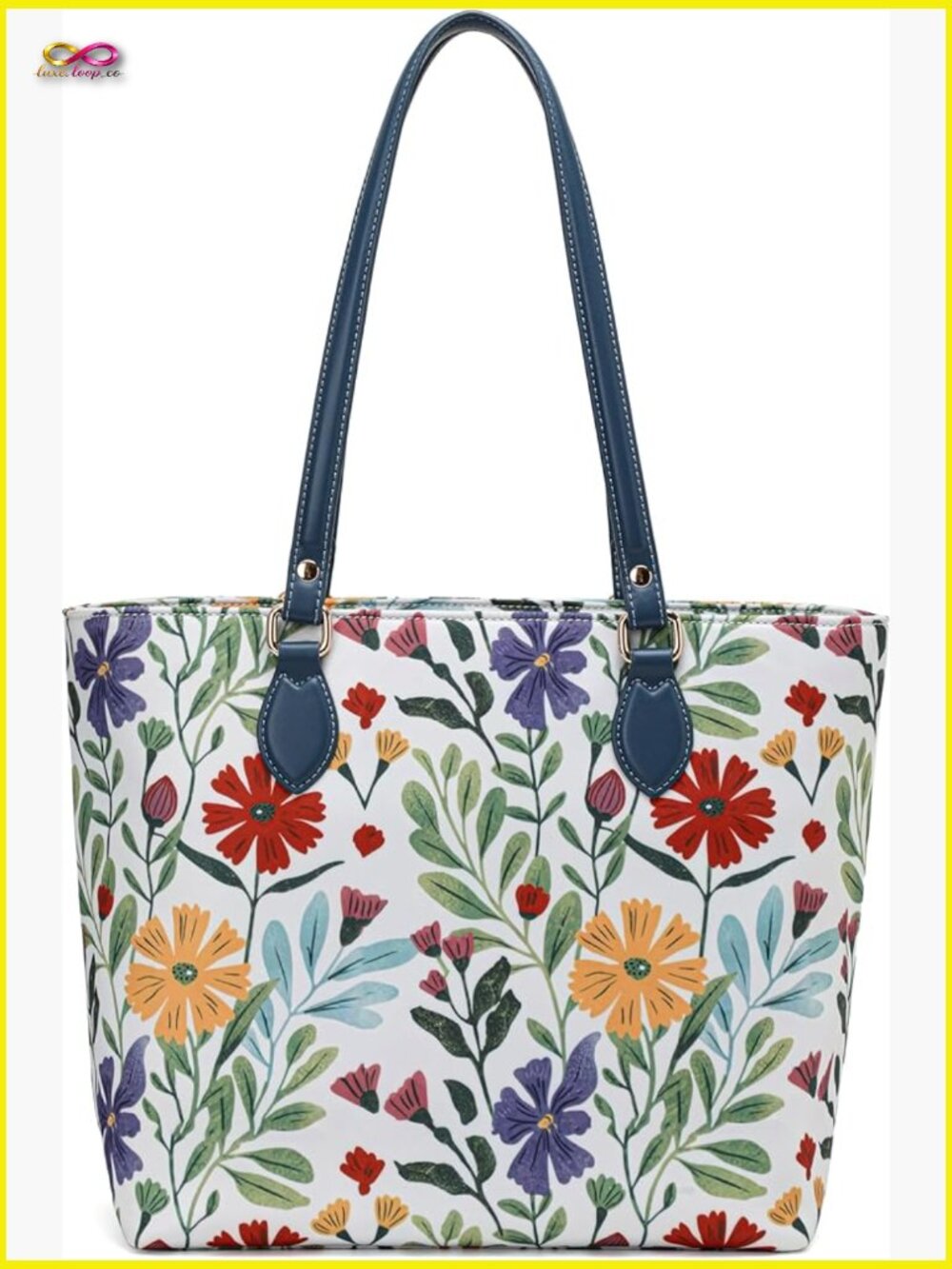 Nylon Tote Bag with Zipper and Pockets Waterproof Lightweight Everyday Work